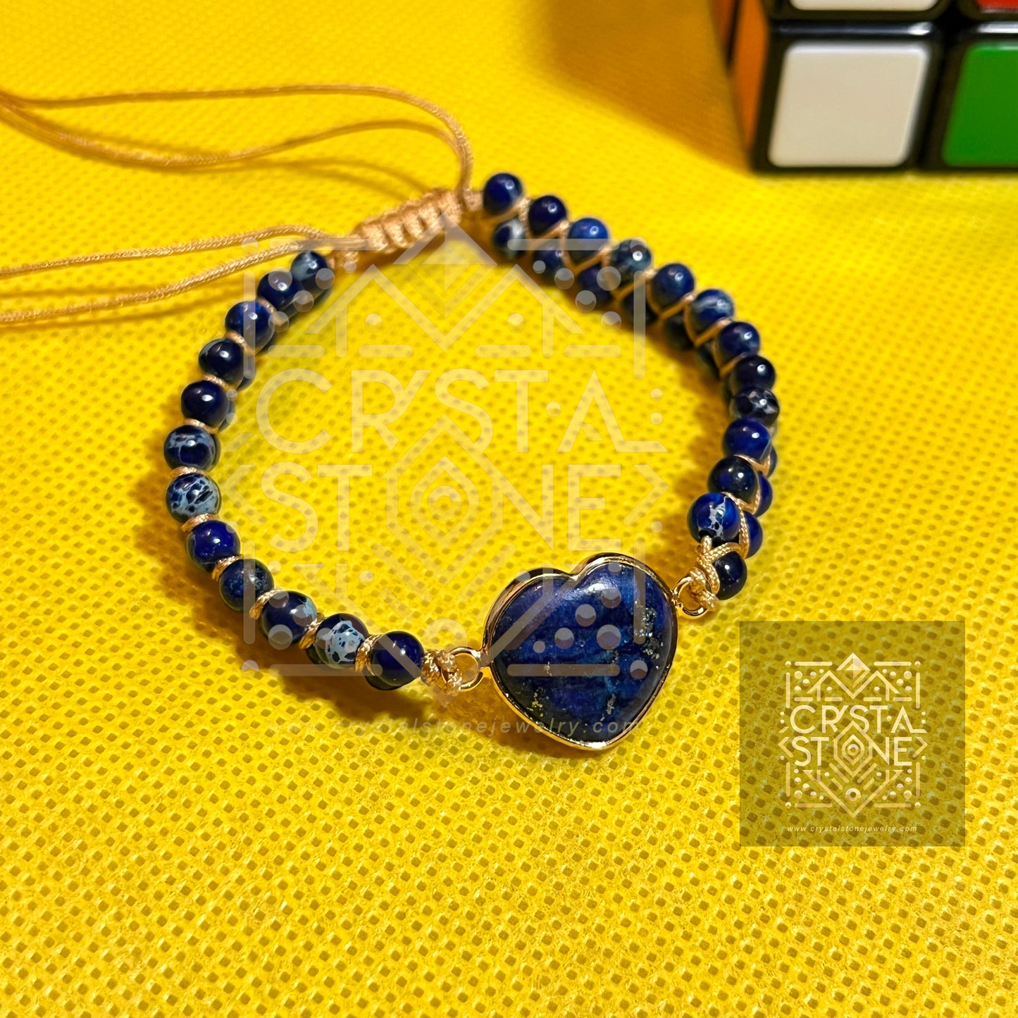 Lapis Lazuli Heart Bracelet