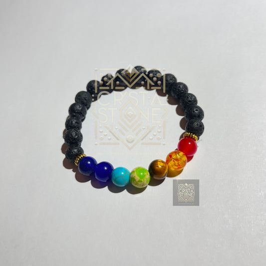 Vibrant Chakra Lava Stone Bracelet
