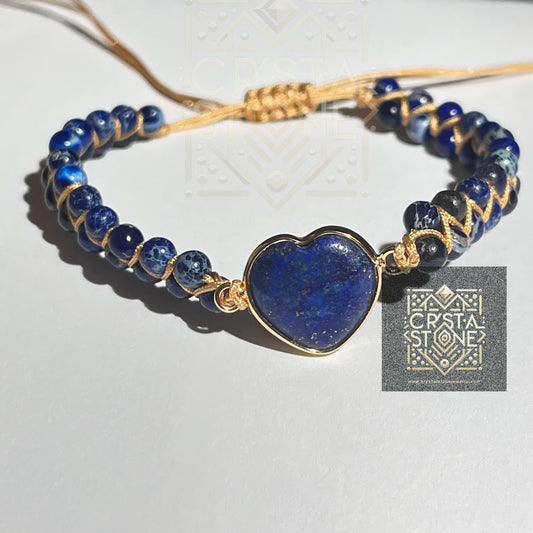 Lapis Lazuli Heart Bracelet
