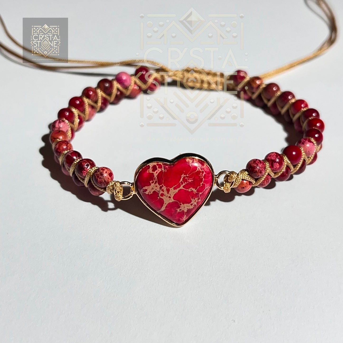 Passionate Heart Red Jasper Bracelet